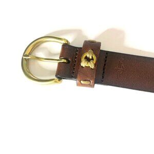 Dockers Men’s Size 3X Thick Brown Genuine Leather Adjustable Dress Work Belt